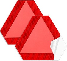 2 PCS Reflective Slow Moving Vehicle Triangle Stickers - 8" Diamond Grade Safety