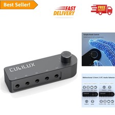 Compact 3.5mm Stereo Audio Switcher - Effortless Bidirectional Audio Management