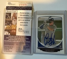 2013 BOWMAN DRAFT & PROSPECTS #BDPP19 AARON JUDGE JSA AUTHENTIC AUTO