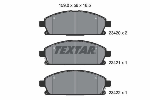 1 X Bremsbelagsatz BremsbeläGe Textar 2342001 FüR Nissan-image