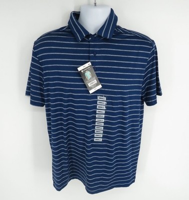 Members Mark Men's Active Performance Stretch Polo Shirt Small Blue Gray  NWT