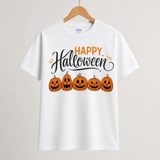 Happy Halloween Pumpkin Shirt Jack O Lantern Graphic Tee S-5XL