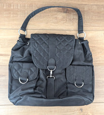 2014 Travelon black anti-theft bucket drawstring convertible backpack bag