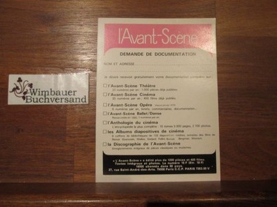 Bestellpostkarte L'Avant Scène L'Avant Scène Cinema :