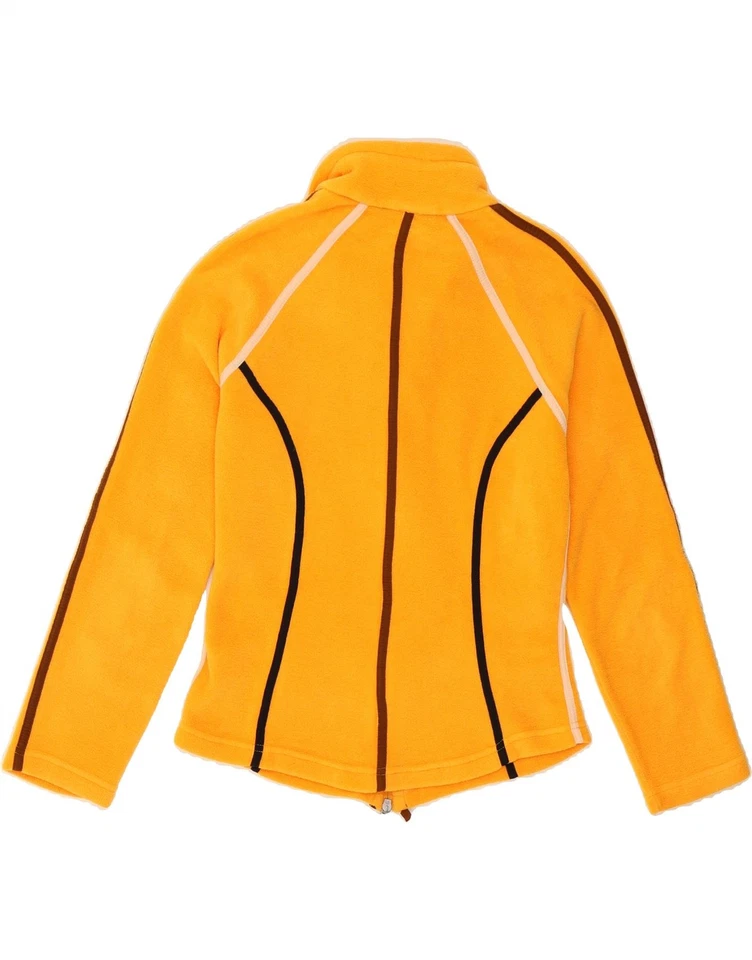 Chaqueta polar CAMPAGNOLO para mujer UK 10 pequeña poliéster a rayas amarillas IY09 Foto 2 de 3