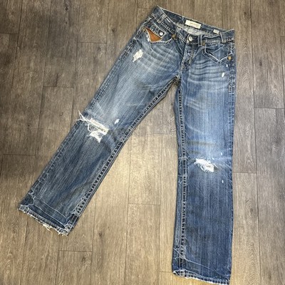 MEK DENIM USA Boulder Distressed Jeans ~ 32x34 Great Fade Grunge Y2K Button Fly
