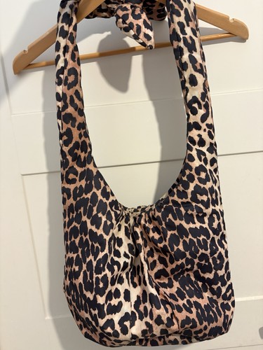 GANNI Leopard Print Hobo Bag