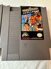 Cartuccia videogioco vintage WWF WrestleMania WM Challenge Nintendo NES autentica