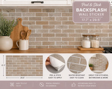 Cooking Concepts Foil Backsplash Wall Sticker Brick
