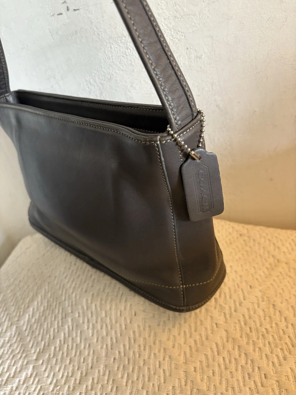 COACH Carrozza vintage. Borsa a tracolla Bleeker anni 90 9309 grigia rara