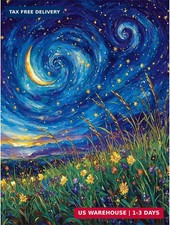DIY Starry Night Paint by Numbers Kits for Adults,Landscape Paint by Number for