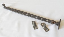Antique 12 inch Iron Casement Window Stay. Plus 2 Brass Pins