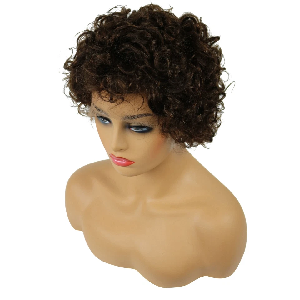 Short Curly Human Hair Full Lace Wigs for Black Women Fashion Natural Daily Wigs - Image 2 of 4