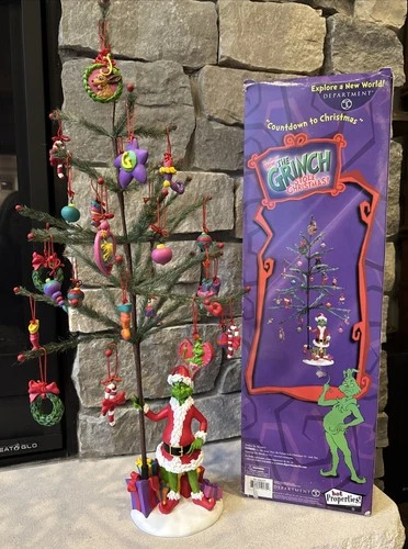 Department 56 Grinch Advent Tree "COUNTDOWN TO CHRISTMAS" Rare Complete In Box