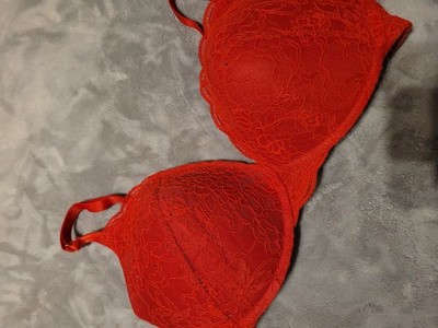 JOYSPUN WOMENS RED UNDERWIRE BRA SIZE 36DD JS670 EUC