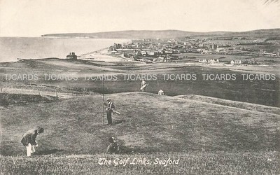 Frühe Seaford Golf Links Sussex Postkarte