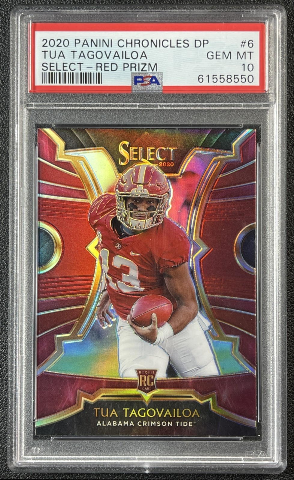 Tua Tagovailoa Panini Chronicles Draft Picks Select #6 Red Prizm