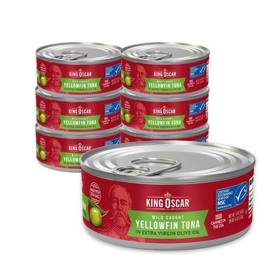 King Oscar Yellowfin Tuna in Extra Virgin Olive Oil, 5 Ounce Cans Pack of 6, ...
