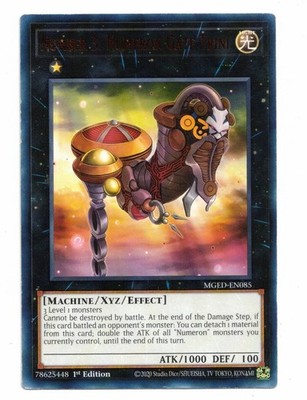 Yu-Gi-Oh Card: Number 3: Numeron Gate Trini MGED-EN085 Rare 1st Edition! EX
