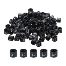 100 x Clothes Hanger Marker Colored Hanger Sizer Garment Tag Number 42 Black