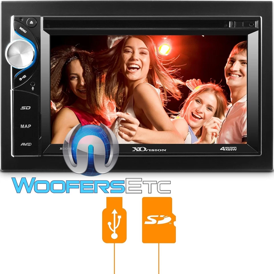 XO VISION XOD182 DOUBLE DIN 6.2" TV TOUCHSCREEN BLUETOOTH DVD CD USB STEREO NEW - Image 2 of 4