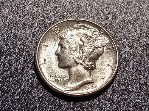Gem BU 1944-D FSB Mercury Dime