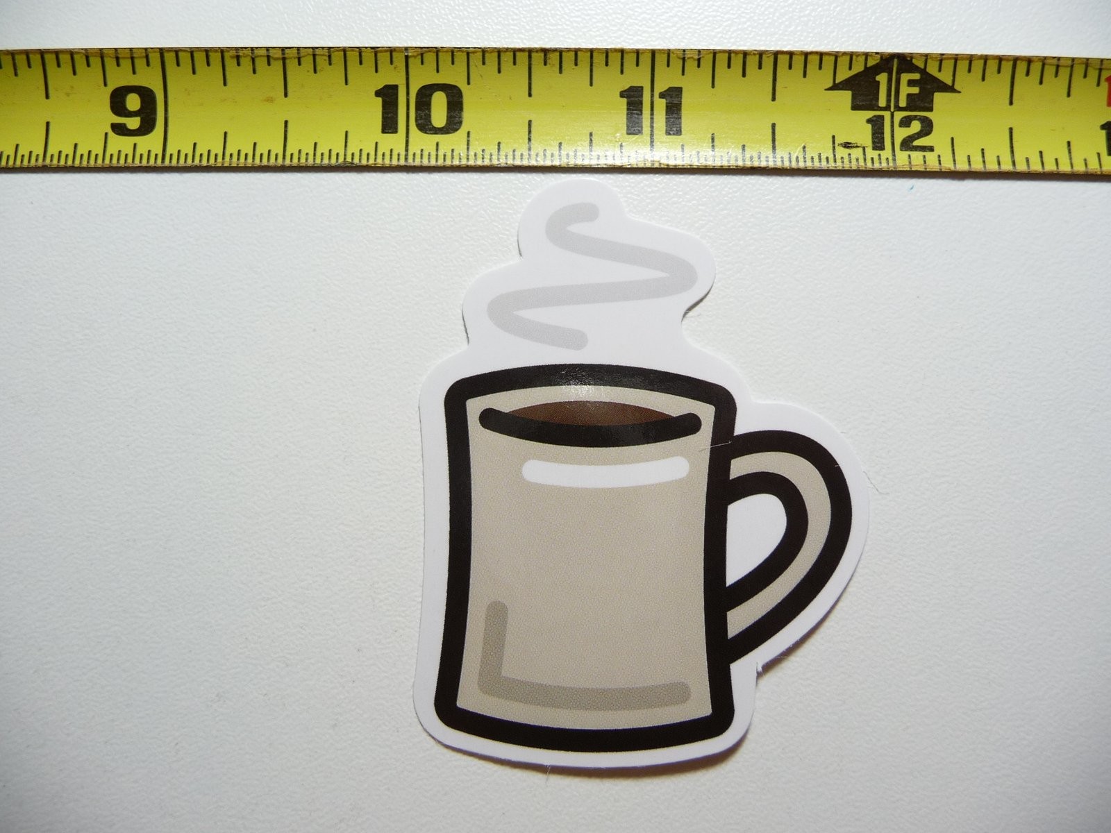 Cartoon Coffee Cup Decal Sticker for Morning Wake Up Fun
