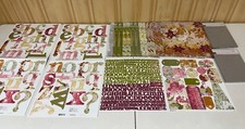 Basic Grey Perhaps 14 Sheets 12"x12", Stickers, Die Cut Alphas  Tags - READ