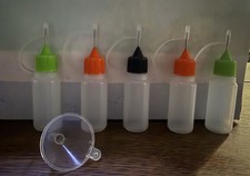 5 Needle Tip Dispenser Oil Solvent Ink Plastic Bottle Squeezable Dropper