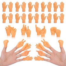 30 pcs Tiny Hands Finger Puppets, Mini Little Small miniature, Yellow