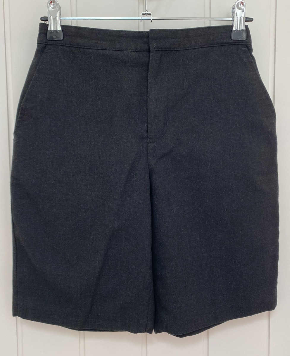 David Luke Eco Junior Boys Charcoal School Shorts 27 Inches