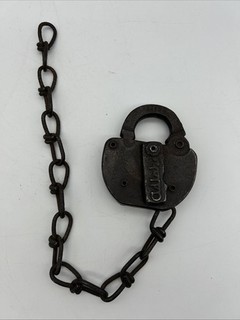 MTB Vintage Canadian Pacific Adlake #76 CPP Railroad Padlock w/ Chain No Key