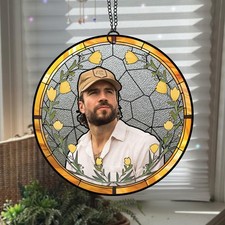 Sam Hunt Stained Glass Suncatcher- Home Window Hanging Ornament