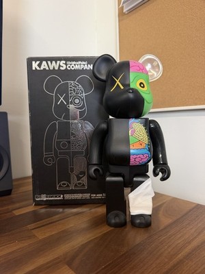 KAWS Black Dissected 400% Bearbrick  Original Fake Companion be@rbrick *See Pics