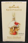 2006 Hallmark Ornament NATURE'S SKETCHBOOK #4 by Marjolein Bastin Cardinals NIB
