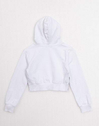 RRP€291 BALMAIN Kids Hoodie Size 10Y White Logo Side Slit Hem Long Sleeves - Picture 2 of 9