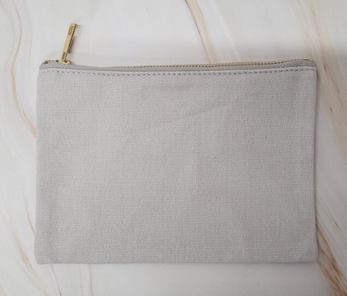 Make up Bag, Canvas Cosmetic bag White Black Blue Pink Green Light Grey - Picture 8 of 15