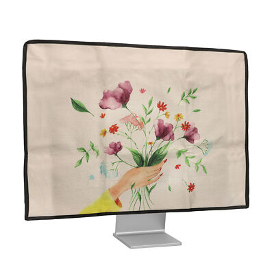 Leinen Hülle für 20-22'' Monitor Schutzhülle Staubschutz Bildschirm Computer 