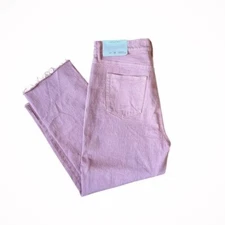 Loft NEW WITH TAGS high waist straight crop jeans pale pink size 31