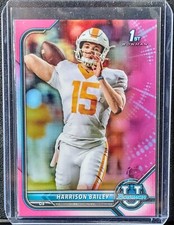 2022 1st Bowman University Chrome Prospect Harrison Bailey Pink #7 Tennessee