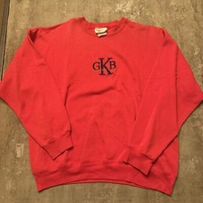 Vintage 90s Girls Kick Butt GKB Crewneck Sweatshirt Sz Large L Made in USA Red