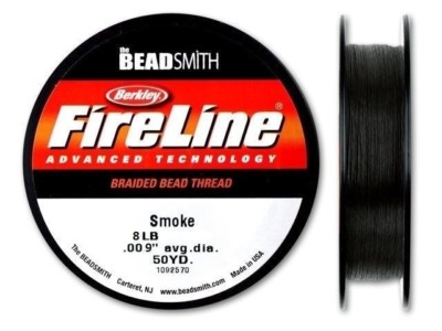 Beadsmith Fireline - Smoke - Beading Thread - 50 Yards -Jewelry Thread(8lb Test)