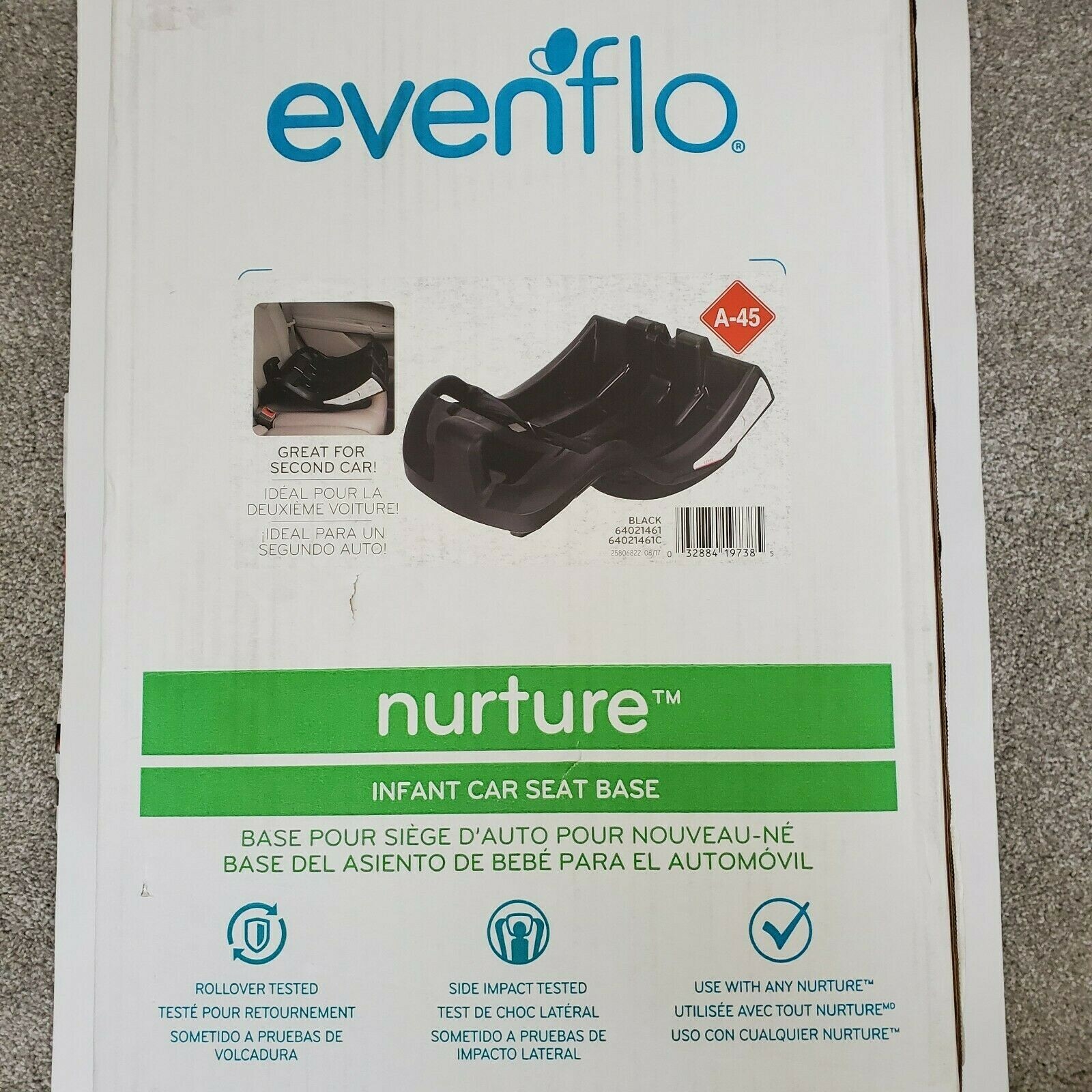 evenflo nurture car seat base
