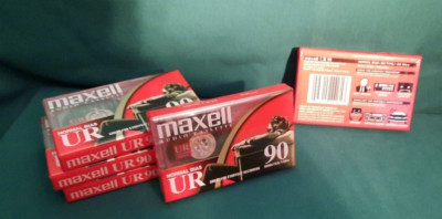 Sealed Blank Maxwell UR 90 Minutes Audio Cassette Tapes Bundle of 5~Sealed