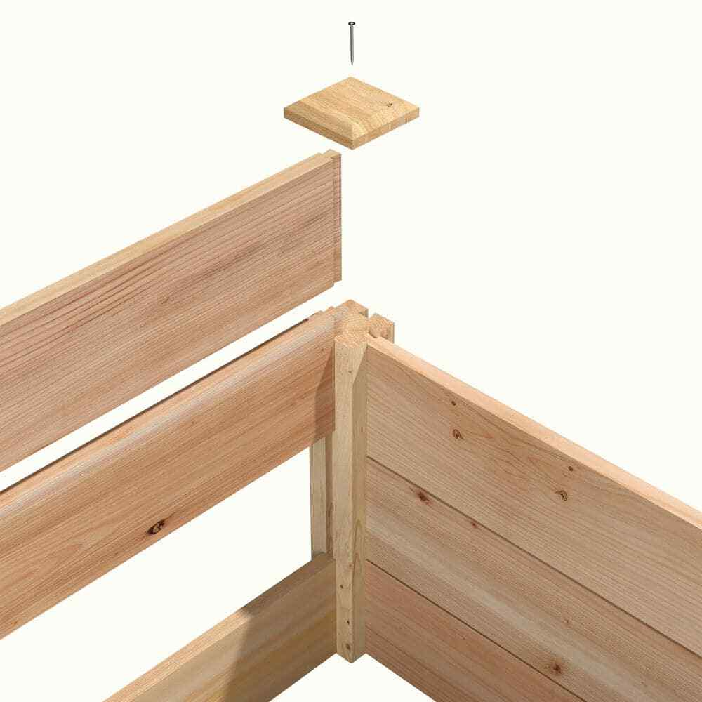 96 in. L x 48 in. W x 5.5 in. H Cedar Raised Garden Bed Canwest Limited