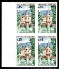 FRANCE 1969 SCOTT #1249 IMPERF BLOCK OF 4, MINT NH
