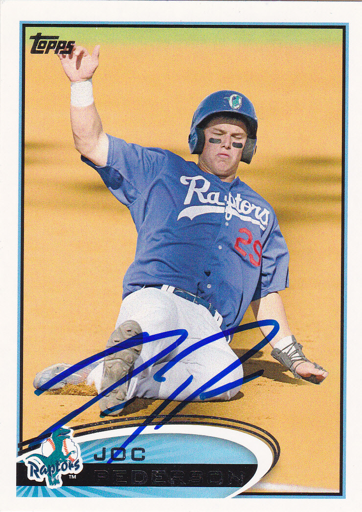 JOC PEDERSON OGDEN RAPTORS SIGNED CARD DODGERS GIANTS BRAVES