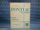 1972 - 1973 Pontiac NOS Dealer Parts & Accessories Order Pad