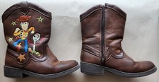 Disney Toy Story Woody, Kids Size 11, Brown, Side Zipper, Cowboy - Rodeo Boots