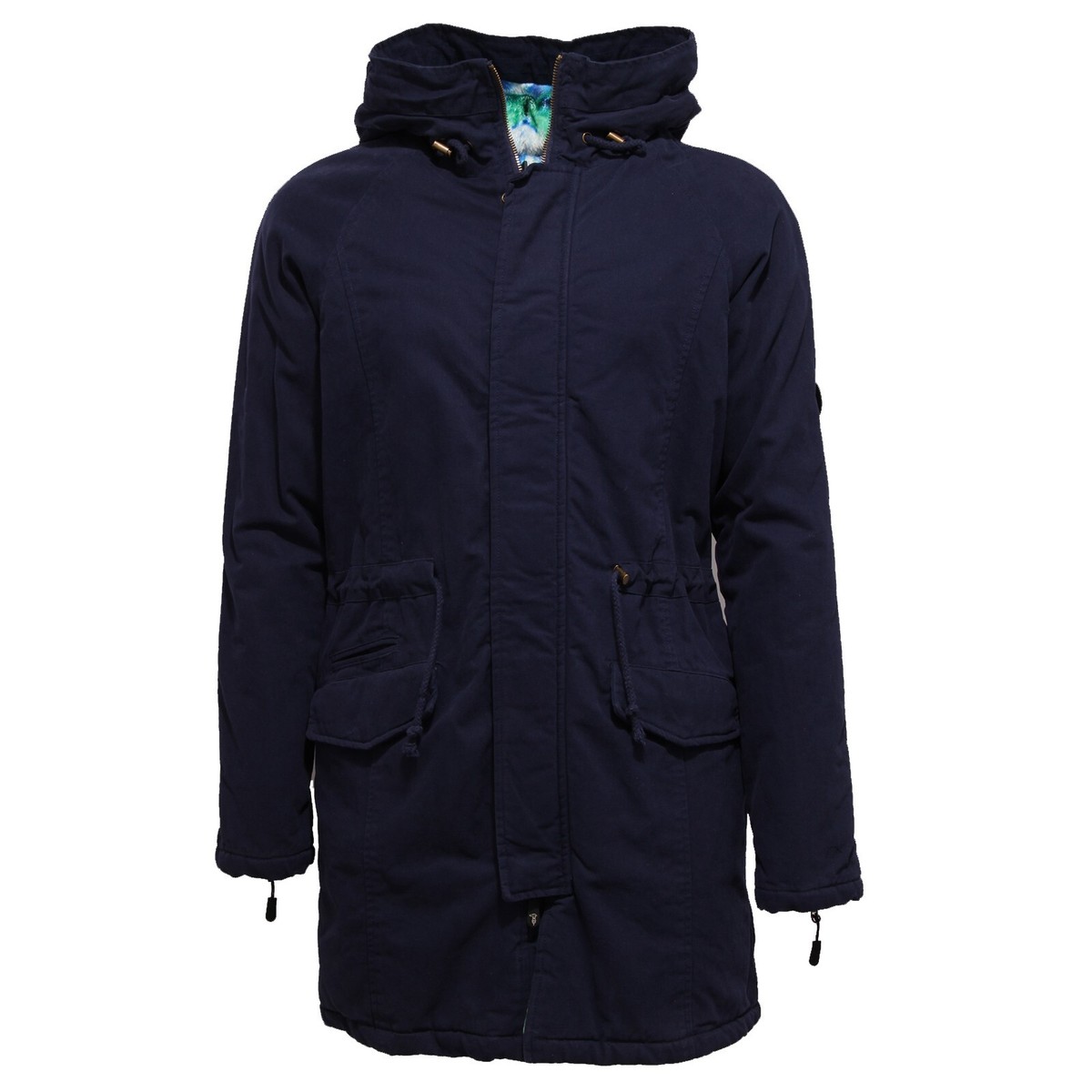 2465J giubbotto uomo TRUSSARDI ACTION blue fleece fabric inside